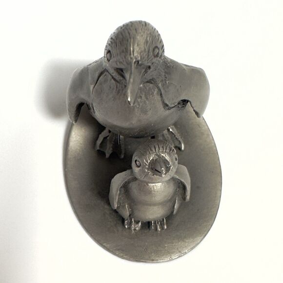 Hudson Mother and Baby Pewter Penguin Figure 1977 70s - Picture 5 of 9